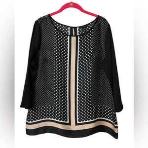 LS1 Ann Taylor Sz 10 Women’s Black Tunic Blouse